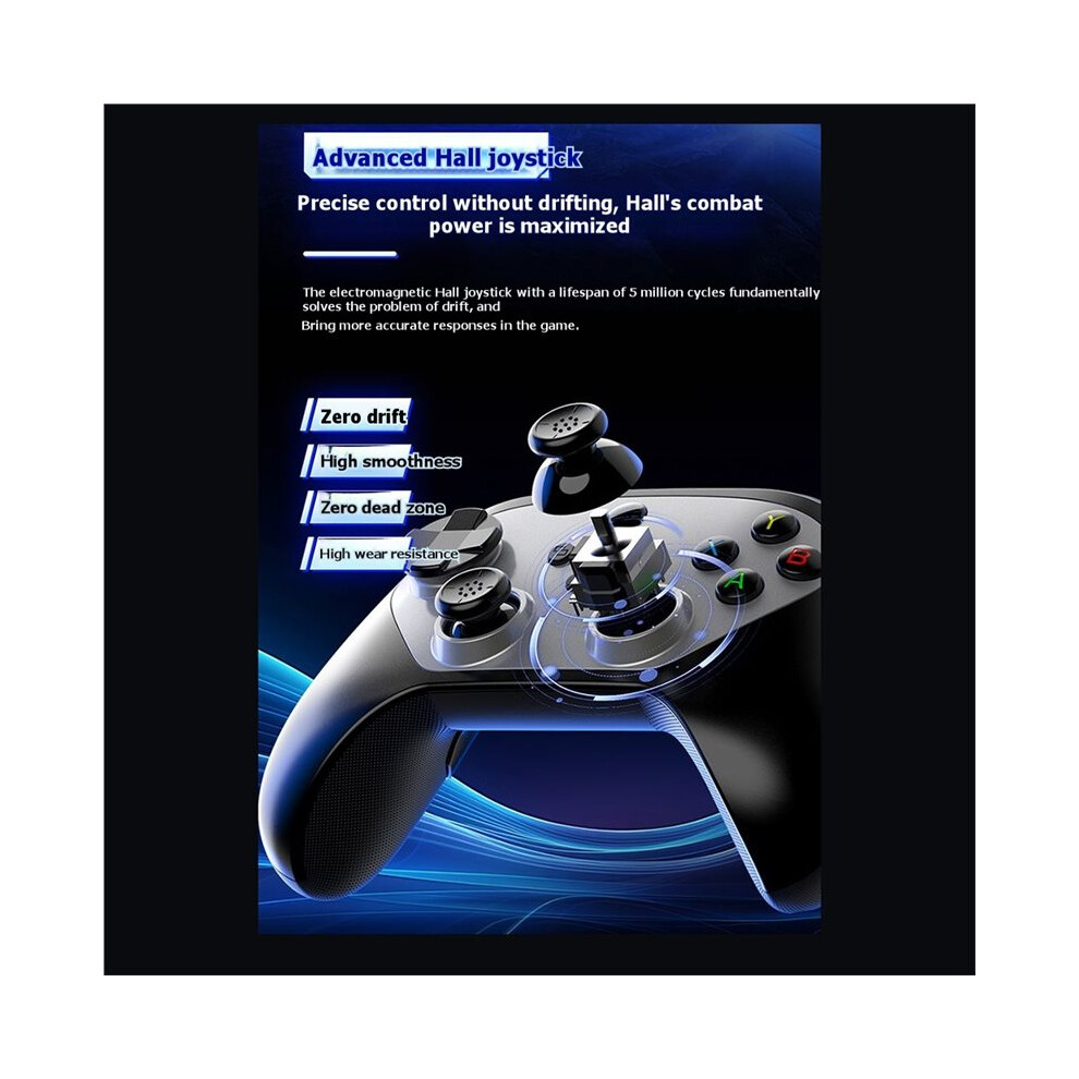Saudism G6s Wireless Game Controller Dual Hall Vibrations Six-Axis Burst Key For Android Ios Pc Handle A