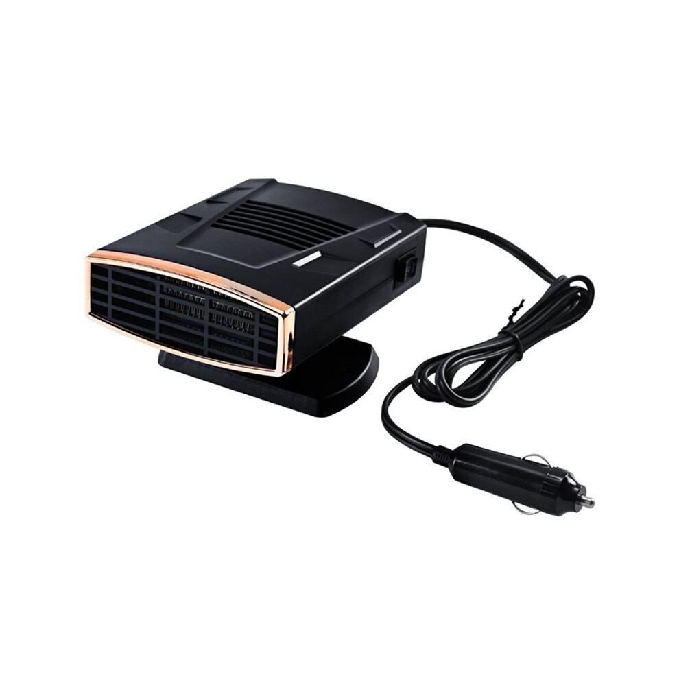 12V Portable Car Heater & Defroster,200W Defroster For Car Windshield With 360 Rotatable Base Gold Saudism