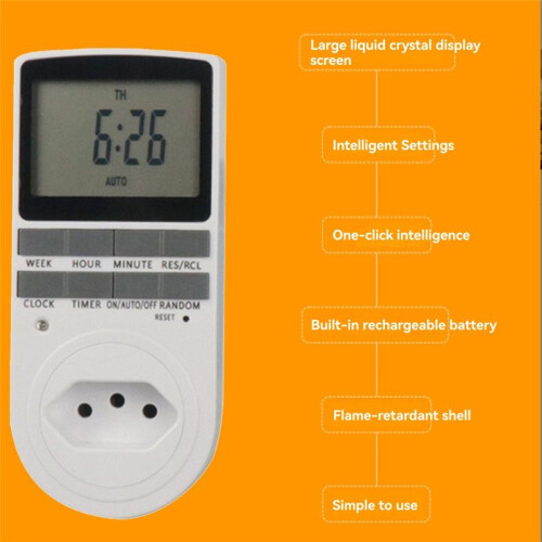 Intelligent Digital Temperature Controller BR  Socket LCD Display Indoor Timing Power  250V 50Hz 1