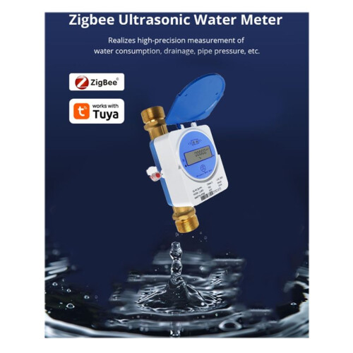 Tuya Zigbee  Ultrasonic Water Meter Dn25Mm Lcd Display Ip68 Works Water Quantity Flow Consumption Measurement 2