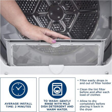 For GE Appliances Dryer Lint Filter Screen, for WE03X23881 Dryer Filter,for WE03X23881
