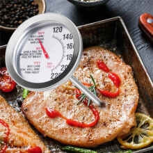 Stainless Steel Meat Thermometer,Food Thermometer for Cooking, Temperature Probe for Baking, Candy, Oil, Steak, Turkey