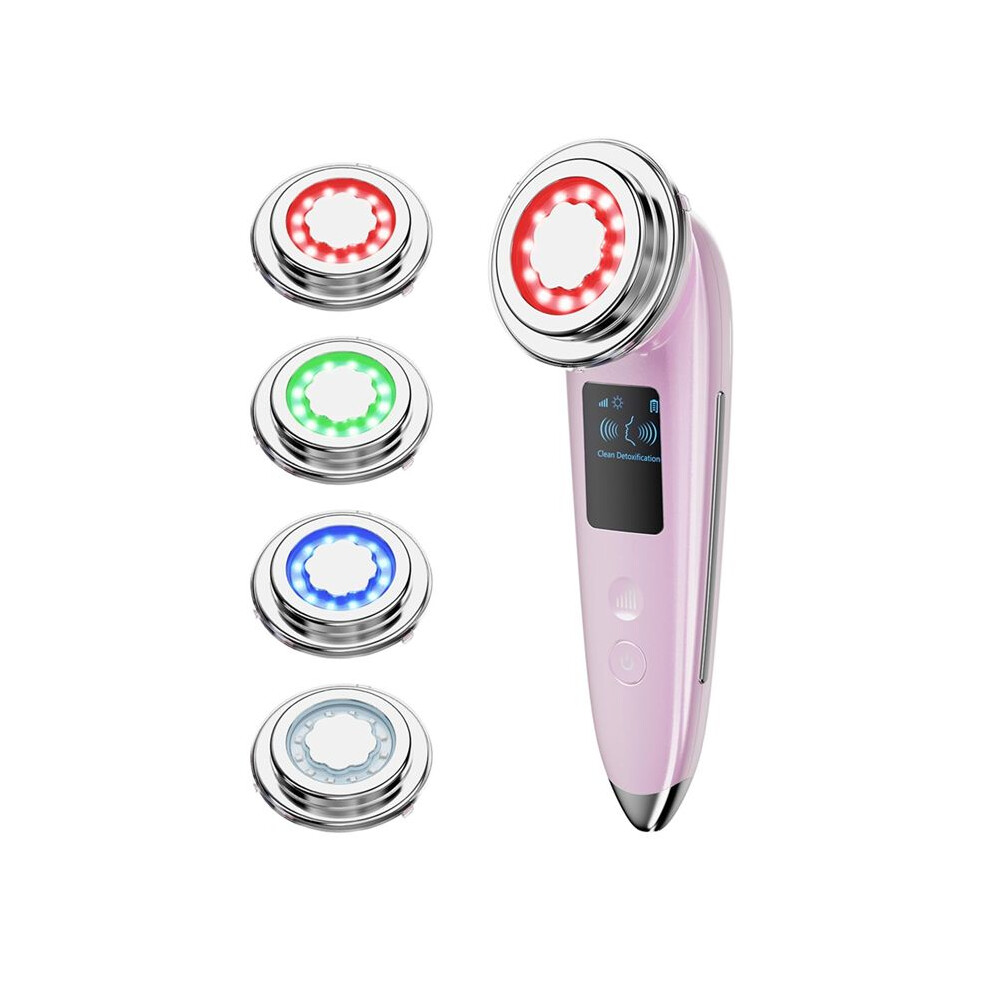 Light Ems Microcurrent Face Lift Beauty Device Led Therapy Skin Tightening Device Vibrations Heating Face Massager