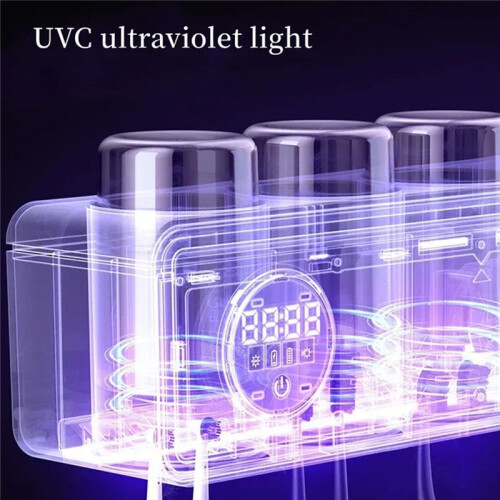 UV Toothbrush Holder Deep Sterilizer Toothpaste Squeezer Light  USB Charging Fast Drying Wall-Mounted Bathroom 1