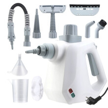 Handheld Pressurized Steam Cleaner with 9 Attachments Multi-Surface Steamer Deep Cleaning & Stain Removal EU Plug