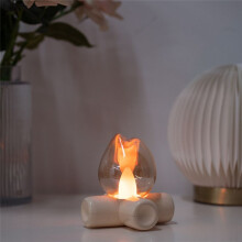 LED Flame Fire Light Bulb Bedside Table Lamp Fireplace Effect Mood Lighting for Bedroom Home Decor Party Night Lights