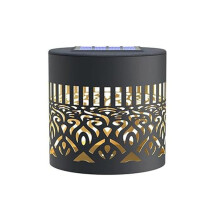 Solar Fence Lights Mandala Metal Solar Powered Outdoor Wall Deck Step Lights for Garden Post Patio Backyard Yard Decor