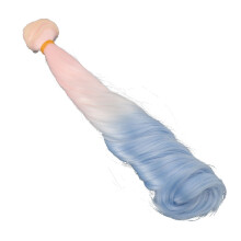 BJD-Perücke 9-1 Römische Locken Pink/Blau-Verlauf 30cm1m