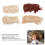 4 pezzi di parrucche BJD da 5 cm Type350/60 pesca oro chiaro 4
