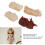 4 pezzi di parrucche BJD da 5 cm Type350/60 pesca oro chiaro 5