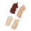 4 pezzi di parrucche BJD da 5 cm Type350/60 pesca oro chiaro 7