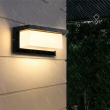 Luminária de Parede LED À Prova D'Água para Iluminação Externa, Luzes de Varanda, Jardim, Luminária de Parede Externa 18W