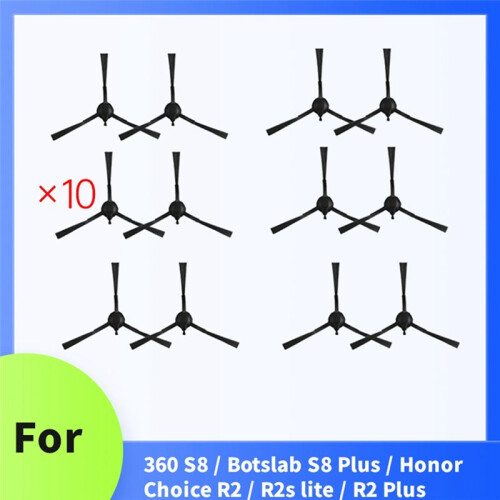 10 Pcs Side Brush for 360 S8 / Botslab S8  /  Choice R2 / R2s Lite / R2  Sweeper 1