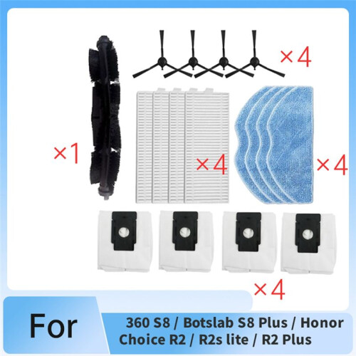 17 Pcs for 360 S8 / Botslab S8  /  Choice R2 / R2s Lite / R2  Sweeping Machine Accessories 2