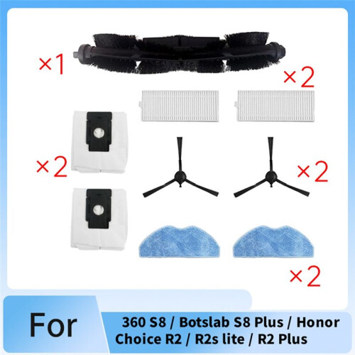 9 Pcs for 360 S8 / Botslab S8  /  Choice R2 / R2s Lite / R2  Sweeping Machine Accessories 2