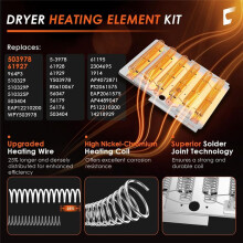 Dryer Heating Element Kit for Speed Queen Amana Dryer Parts Replaces 503978 964p3 510329 61928 Heating Element