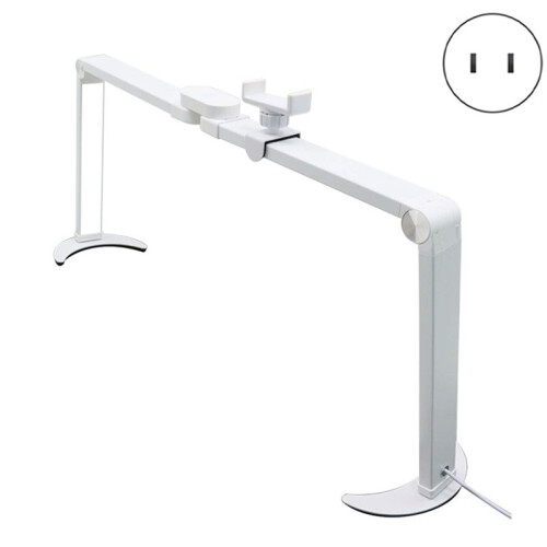 Foldable Nail Lamp for Desk,Large Nail Tech Light with Phone Holder,Half Moon Led Light,Eyelash Extensions US Plug 1