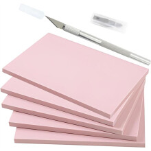 5 Pack Rubber Stamp Carving Blocks, 4x6 Rubber Carving Blocks Linoleum Blocks for Printmaking Stamp Maker Carving