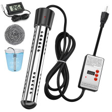Water Heater,1500W Portable Electric 304 Stainless Heaters,for Pool Tub Buckets Motorhome Camping Outdoor Us Plug