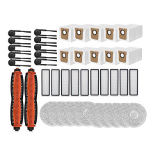 42 Pcs Compatible with Mijia M40S/OV31CN Sweeping Machine Accessories Main Side Brush Mop Filter Dust Bags