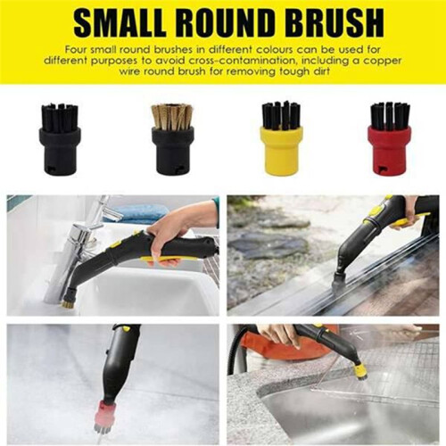 For  M12 Steam Engine Adapter Accessories Adapter Connecting Tube Round Brush Kit 2
