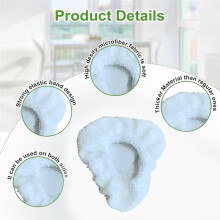 12PCS Steam Brushes Steam Bonnet Triangle Steam Mop Pads Kit for Dupray Steam Cleaner Spare Parts Mop Cloth Small Brush
