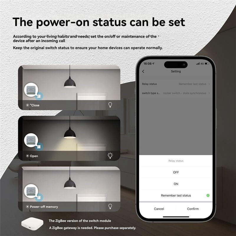 MOES Zigbee Module Voice Control with for Alexa/ Home Timer Function 3 ...