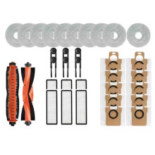 34PCS for Mijia M40S OV31CN Spare Parts Anti-Entanglement Roller Brush Main Brush Filter Mop Cloth Dust Bag