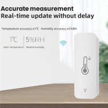 Tuya WiFi Temperatuur Vochtigheidssensor Draadloze Thermometer Monitor voor Vriezer Aquarium, Thuiskantoor Tuin 1 Stuk
