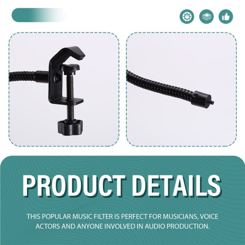 Studio Microphone Filter Flexible Wind Screen Sound Filter with Gooseneck Mic Shield for Speaking Recording Accessories 2