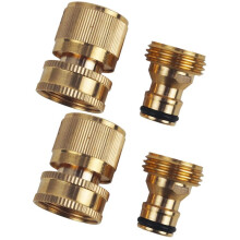 Brass 3/4Inch Threaded Quick Connector, Garden Water Connector, Car Washing Machine Male/Female 3/4Inch European