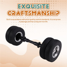 4 Pcs Rubber Tire with No Power Drive Shaft for 1/14 -RC Truck Car 770S 3363 FH16 Diy Parts