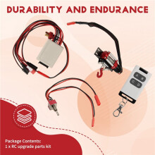 Metal Automatic Winch System with Multifunction Remote Control for 1:10 RC Crawler RC Car Spare Parts Accessories