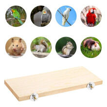 3-Pack Vogelzitstokstandaard, Houten Platform voor Papegaaien, Houten Zitstokspeelgoedkooi voor Conure, Chinchilla en Parkiet