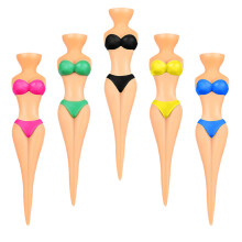 10Pièces Tee Golf Professionnel ABS Forme Bikini Coloré