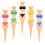 10Pièces Tee Golf Professionnel ABS Forme Bikini Coloré 1