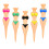 10Pièces Tee Golf Professionnel ABS Forme Bikini Coloré 2
