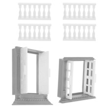 4Ensembles Fenêtres De Maison De En Résine Blanche Kit Mini DIY