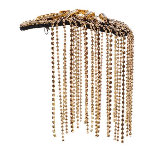 3Pièces Épaulettes À Glands Dorés Avec Perles Pour Uniforme 1