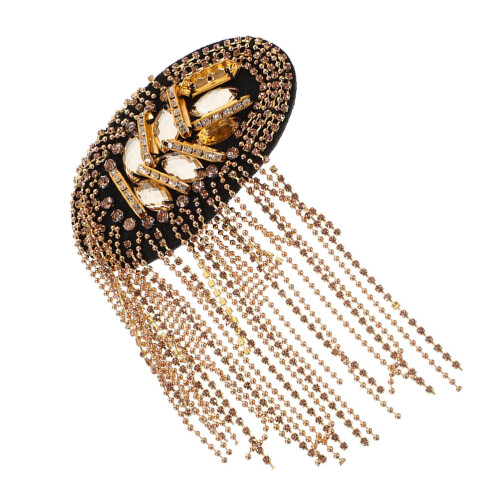3Pièces Épaulettes À Glands Dorés Avec Perles Pour Uniforme 2