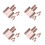 24Pièces Pinceaux Multiusage Rose Portable En Silicone Durable 8