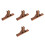 4Pièces Accessoire Support Clôture Bois Marron Pour Jardin Balcon 4