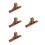 4Pièces Accessoire Support Clôture Bois Marron Pour Jardin Balcon 10