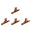 4Pièces Accessoire Support Clôture Bois Marron Pour Jardin Balcon 5