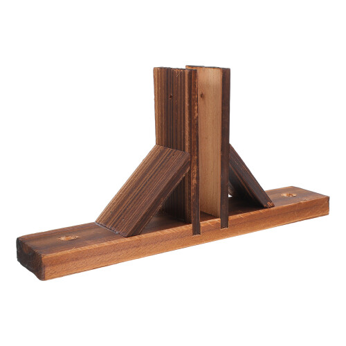 4Pièces Accessoire Support Clôture Bois Marron Pour Jardin Balcon 1