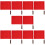 10Pièces Drapeaux De Signal Pour Arbitres Courses 10