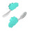 Couverts Bébé Silicone Vert Résistant 1