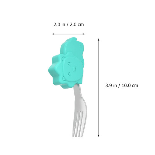 Couverts Bébé Silicone Vert Résistant 1