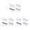 12Pcs Assorted Color Clear PVC Coin Holder Multiuse Zipper Pouches 9