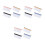12Pcs Assorted Color Clear PVC Coin Holder Multiuse Zipper Pouches 7